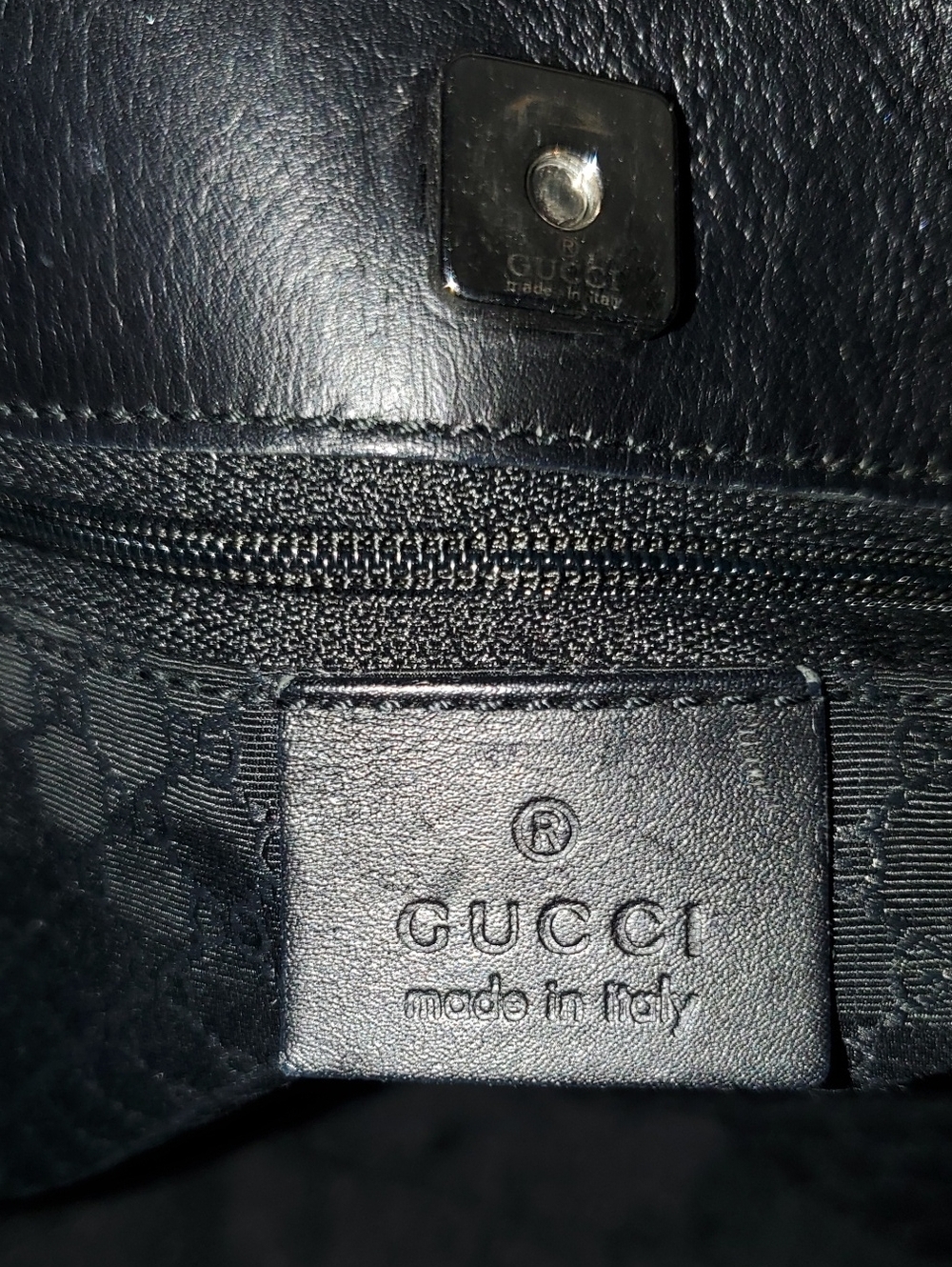 VTG Gucci Web Sherry Line Denim Tote - Picture 5 of 16